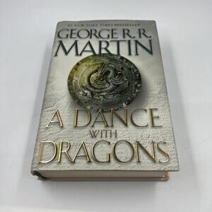 George Martin A Dance‎ With Dragons Hardcover Book HBO Game Of Thrones